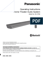 Operating Instructions Home Theater Audio System: Model No. SC-HTB8