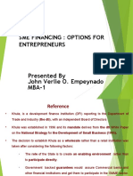 SMEs Financing Options For Entrepreneurs Presentation