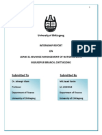 INTERNSHIP REPORT ON LOANS and ADVANCE M PDF