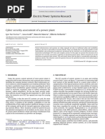 Electric Power Systems Research: Cyber Security Assessment of A Power Plant