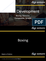 JAVA Development: Boxing, Generics, Comparable, Iterable