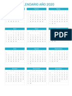 Calendario Año 2020 - Versión para Imprimir PDF