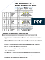 7A Vocabulary - Test of Mini-Lessons 3.4, 3.5 & 3.6 Match The Words in The Table Below To Their Meanings As in The Example