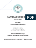 Embriologia Anomalías PDF