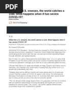 When The U.S. Sneezes, The World Catches A Cold. What Happens When It Has Severe COVID-19?