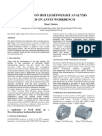 Transmission Box Lightweight Analysis Based On Ansys Workbench