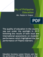 Quality of Philippine Education: Mrs. Kaylyn A. Corpuz