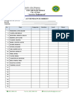 "Access Enhanced" Attendance Sheet: City of Mati