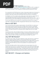 GST Bill - GST Bill Updates: Goods and Services Tax