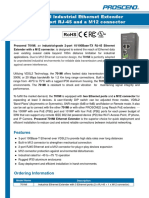 701MI Industrial Ethernet Extender With 2-Port RJ-45 and A M12 Connector