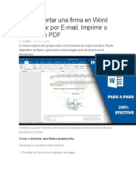 Cómo Insertar Una Firma en Word para Enviar Por E-Mail, Imprimir o Insertar en PDF