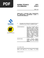 NTC 4702 - 3 - Embalajes y Envases para Transporte de Mercancías Peligrosas Clase 3 - Líquidos Inflamables