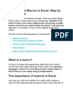 How To Write Macros in Excel