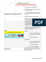 Bluetooth and Wireless Technology: NFC (Near Field Communication)