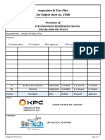 Inspection & Test Plan For Defect Item No. E398: Provision of Electrical & Instrument Rectification Service