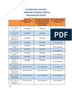 Reschedule Date of Admission Notice 2020-21