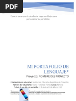 Portada y Hojas Internas Del Portafolio