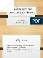 Lecture 9 10 RM (Measurement and Measurement Scale)