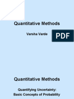 Quantitative Methods: Varsha Varde