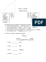 Exercice Prépositions Pays Aller Venir