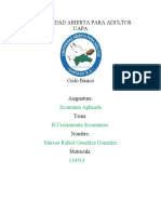 Reporte de Lectura # 4 El Crecimiento Economico