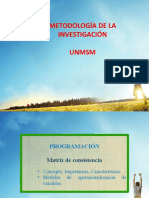 UNMSM Metodología de La Investigación - Matriz de Consistencia