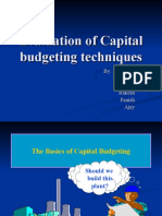 Evaluation of Capital Budgeting Techniques