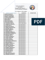 Brgy 56 List of Head of The Family