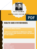 Betty Neuman Health Care System Model