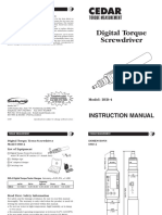 Digital Torque Screwdriver: Instruction Manual