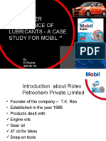 Customer: Preference of Lubricants - A Case Study For Mobil