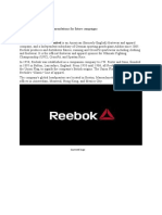 Reebok Past Campaigns and Recommendations For Future Campaigns Brand Overview