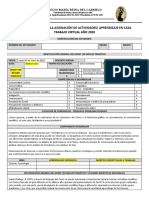 Formato Asignación de Actividades - 2 Trabajo Virtual CMRC 2020 Ciencias