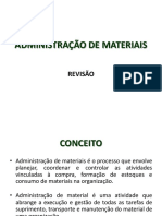 ADMINISTRAÇÃO DE MATERIAIS - Revisão PDF