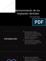 Mantenimiento de Los Implantes Dentales