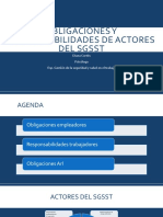 Obligaciones y Responsabilidades de Actores Del SGSST