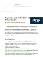 Preparation Guide by AIR-1 JAM & JEST - Rishabh Kaushik