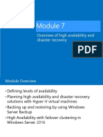 Overview of High Availability and Disaster Recovery