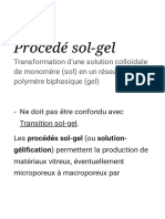 Procédé Sol-Gel - Wikipédia PDF