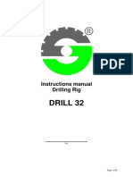 Drill 32: Instructions Manual Drilling Rig