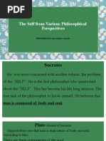 The Self From Various Philosophical Perspectives: PREPAIRED BY: Mrs Glenda T. Abcede