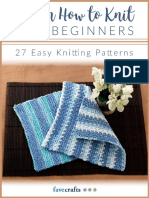 Learn How To Knit For Beginners 27 Easy Knitting Patterns