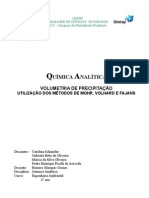 Relatório de Química Analítica:: Volumetria de Precipitação