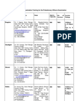 Venue Details Pre Exam Training PO