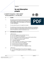 Specific Gravity and Absorption of Coarse Aggregate: Standard Method of Test For