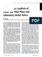 Performance Analysis of Small Size Pilot Plant and Laboratory Relief Valves