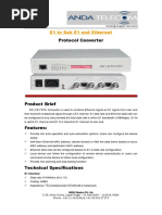 Protocol Converter: E1 To Sub E1 and Ethernet