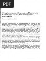 PELLET 2005 Complementarity of International Treaty Law Customary Law and Non Contractual Law Making PDF