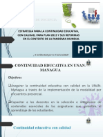 Estrategia Continuidad Educativa UNAN-Managua para Plan 2013 10-07-2020