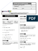 Exercícios - Cálculo 1 - Nivelamento